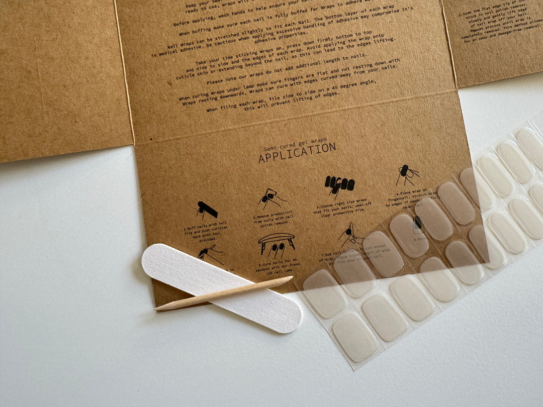 Frnka semi-cured gel nail wraps Milk beige | Australia