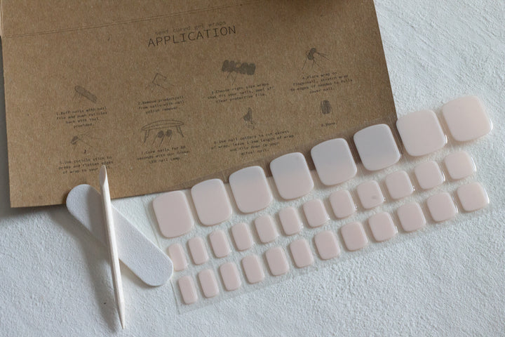 Frnka semi-cured gel nail wraps blush pedi | Australia