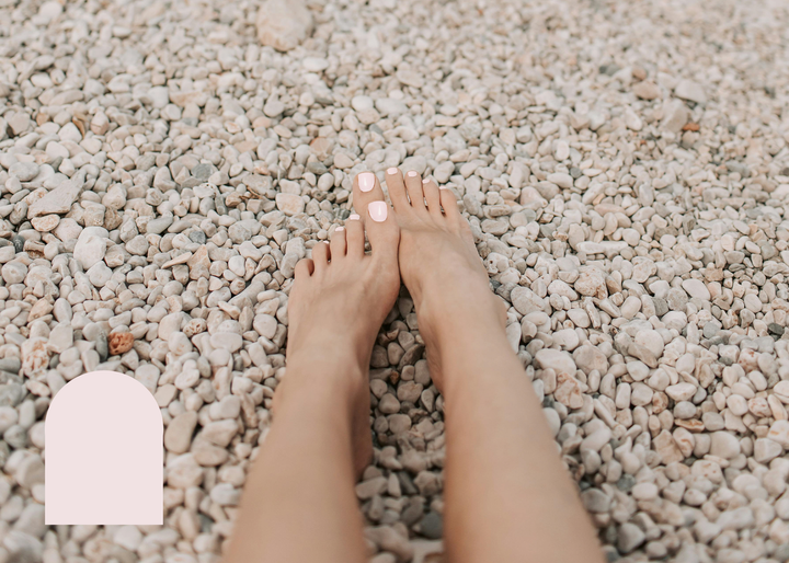 Frnka semi-cured gel nail wraps blush pedi | Australia