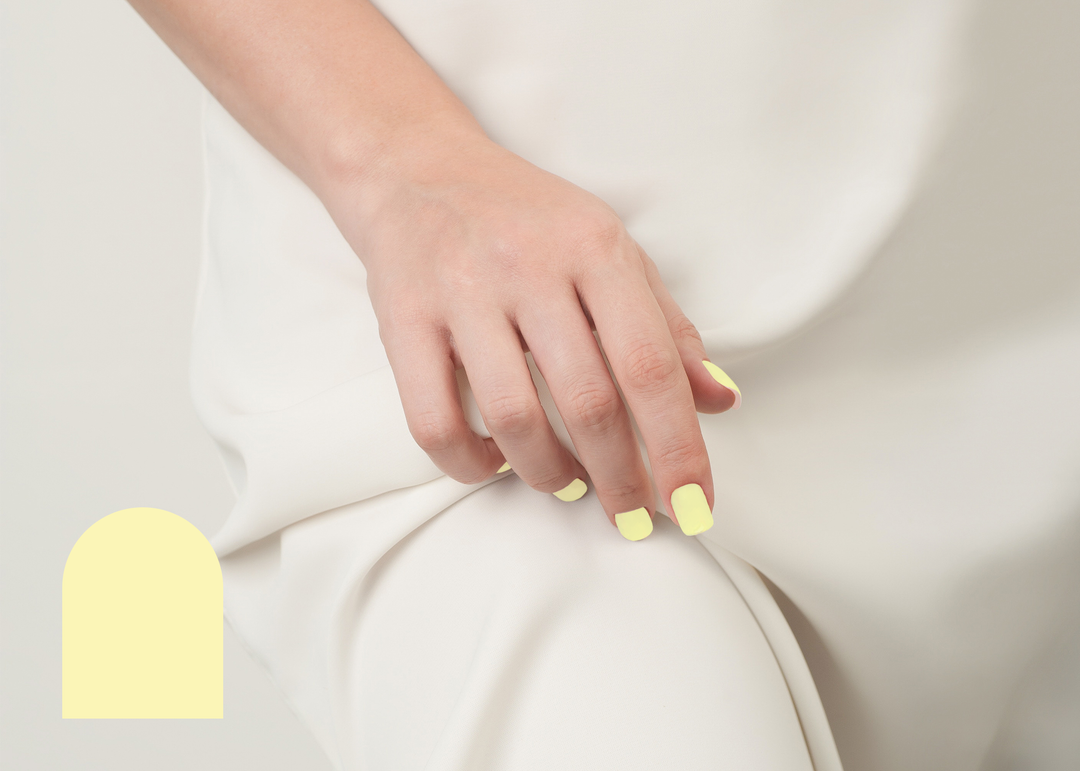 Frnka semi-cured gel nail wraps in Yellow | Australia