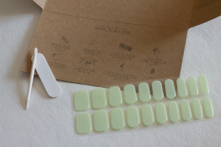 Frnka semi-cured gel nail wraps lime | Australia