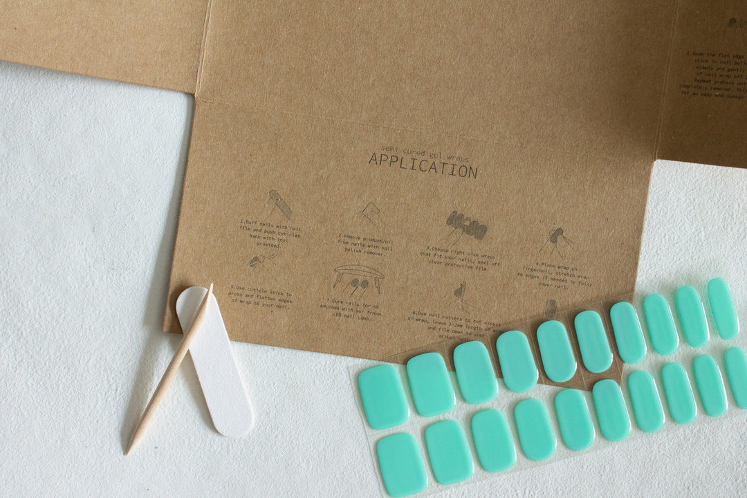 Frnka semi-cured gel nail wraps mint | Australia
