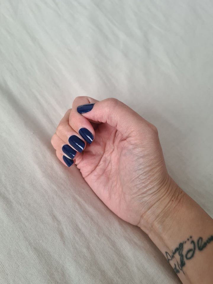 Frnka semi-cured gel nail wraps navy | Australia