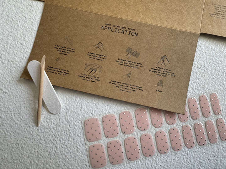 Manicure Semi Cured Gels - Harbour Island (Blush Polka Dot)