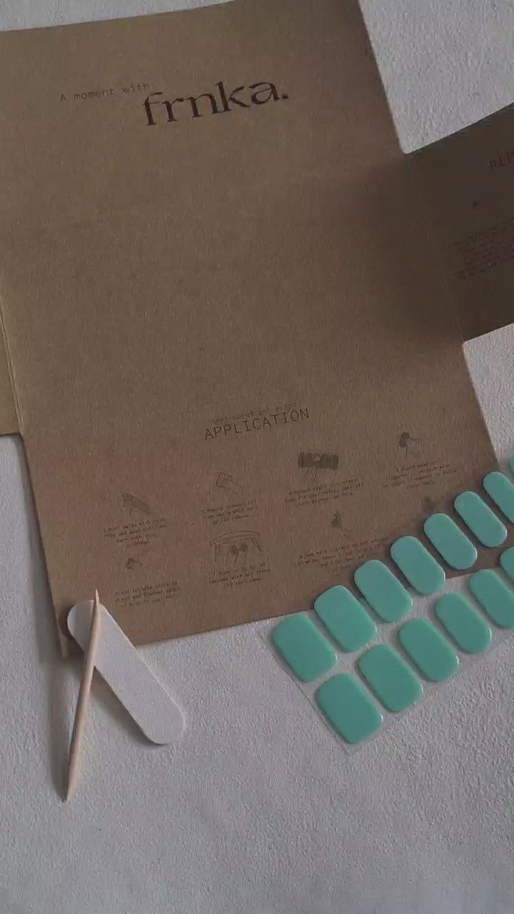 Frnka semi-cured gel nail wraps mint | Australia