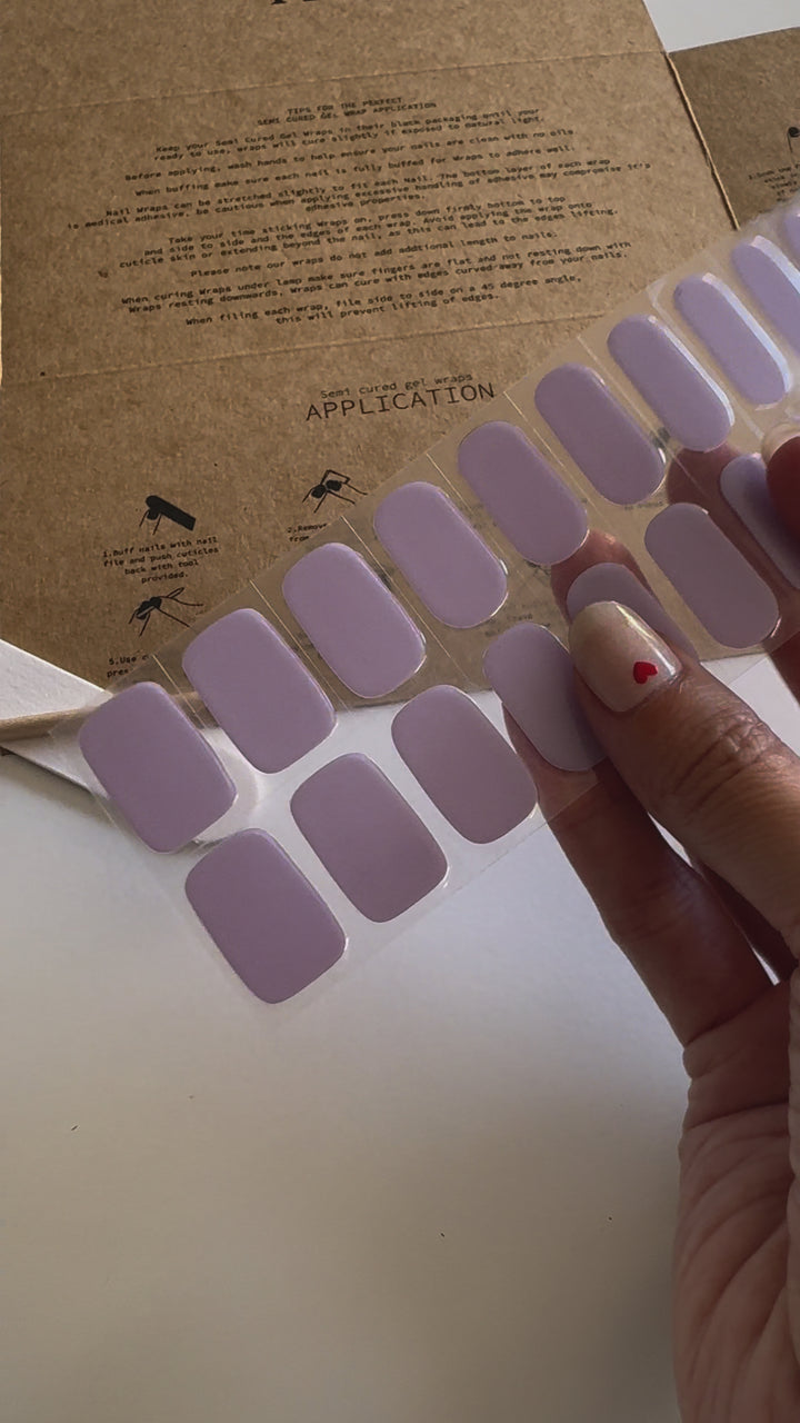 Frnka semi-cured gel nail wraps lavender lilac | Australia